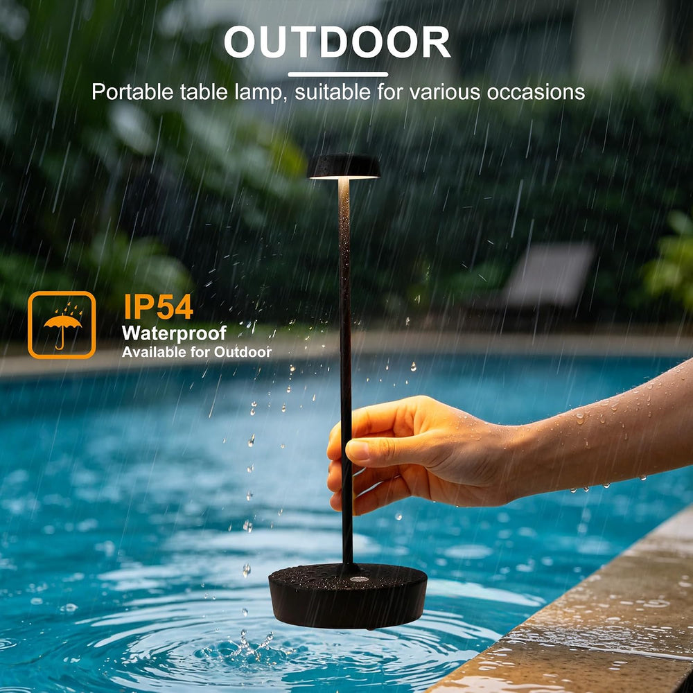 LED Cordless Table Lamp Rechargeable,Battery Powered Outdoor Lights