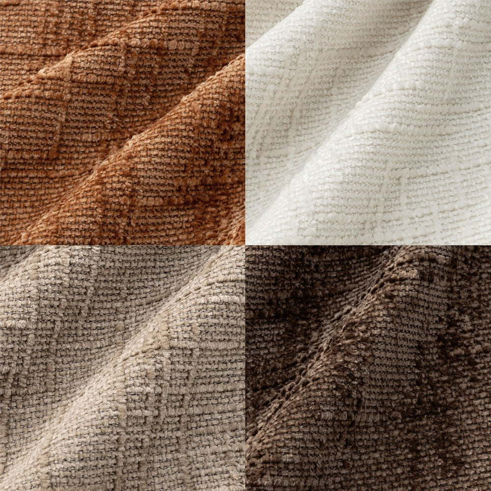 MIULEE Texture Chenille Decorative Throw Pillow Covers Brown 18x18