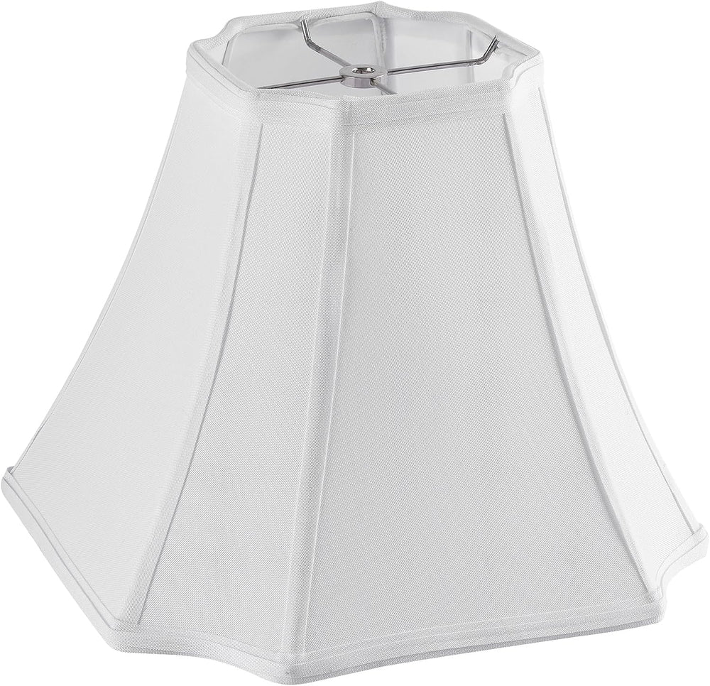 Pure White Linen Square Cut Corner Bell Lamp Shade Medium Lampshade 6.25×6.25...