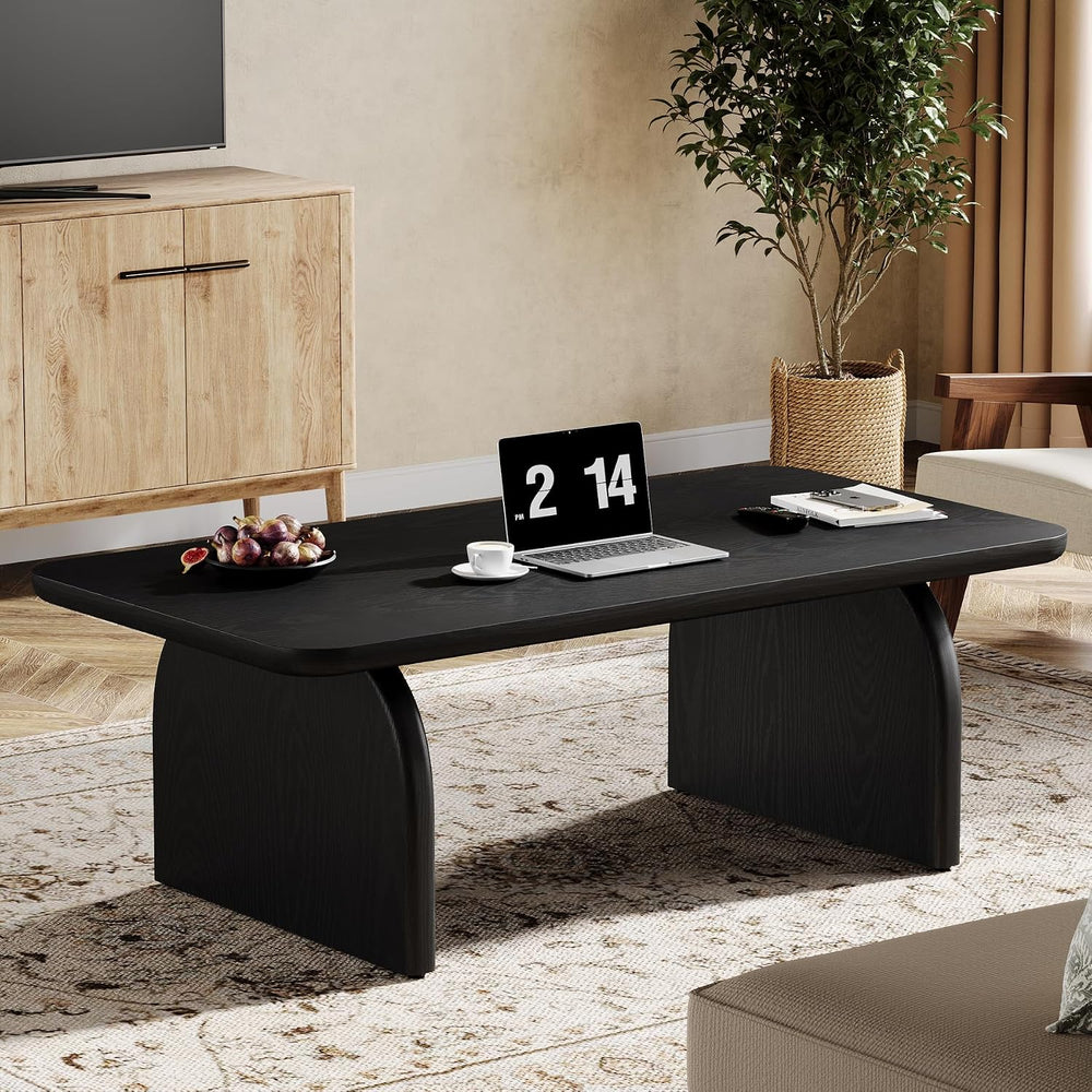 Tribesigns Rectangle Coffee Table, 47-Inch Wood Rectangular Living Room Table...