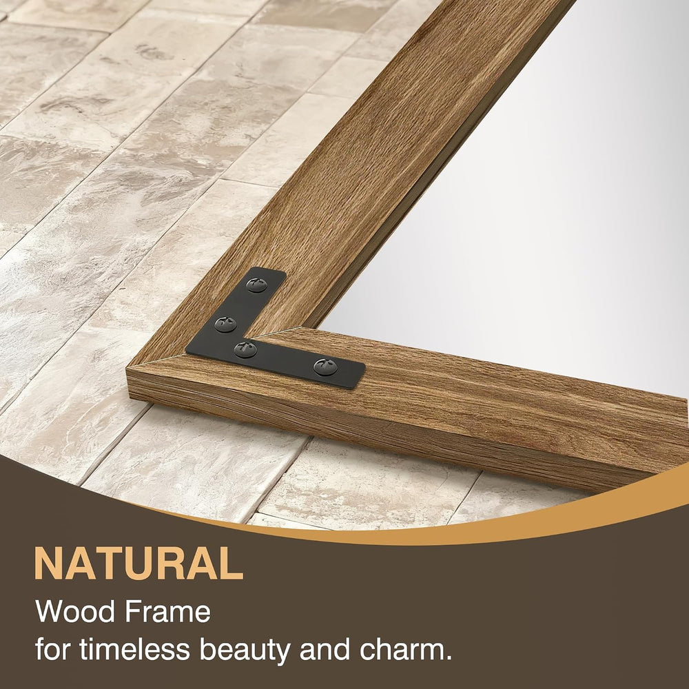 FICTOR Full Length Mirror, 22" x 55" Wooden Floor Mirror for Wall