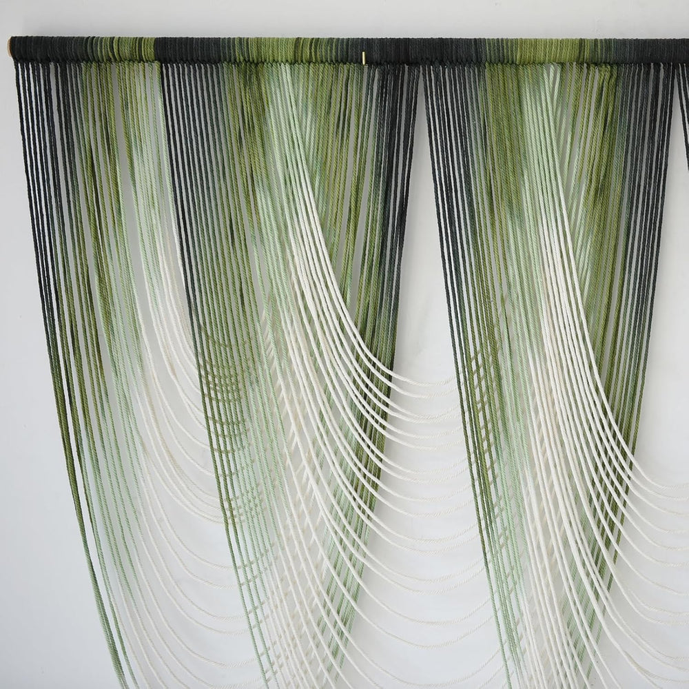 Macrame Wall Hanging Dip-Dyed Green Fiber Art Boho Wall Decor 57" W*41&q...
