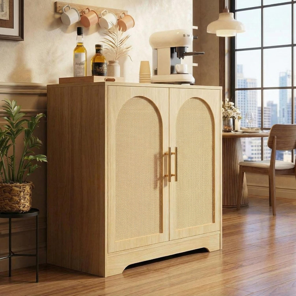 30"W Sideboard Buffet Cabinet, Boho Entryway Storage, Coffee Bar Cabinet