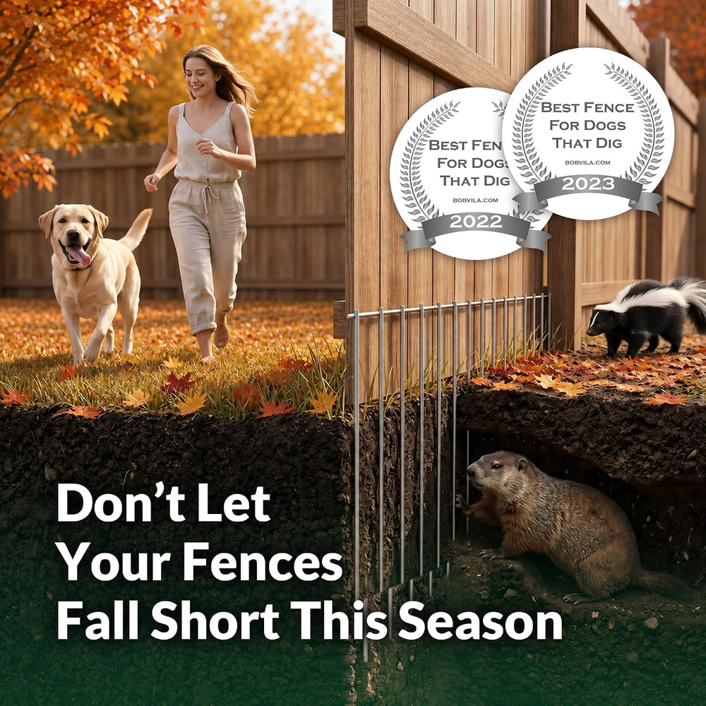 Dig Defence Original Animal Barrier Garden Fence - Small/Medium, 12 Pack