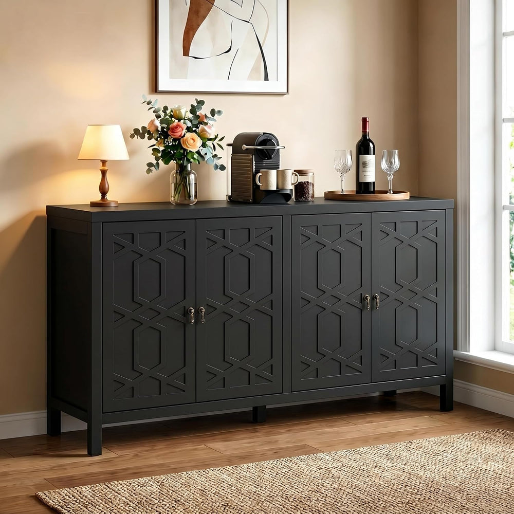 RoyalCraft Buffet Sideboard Cabinet, 60'' Storage Cabinet with Doors,...