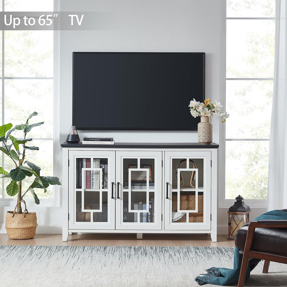 Joaxswe 55" Farmhouse Large Sideboard Buffet Cabinet with Storage, White