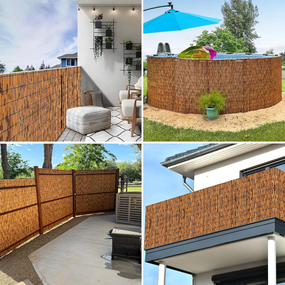 Reed Fence - Bamboo Fencing roll 4 feet high Outdoor Bamboo Privacy Screen fo...