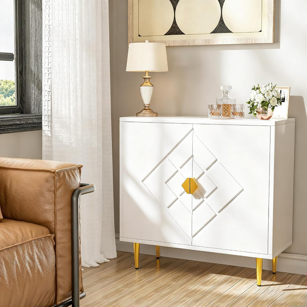 Xilingol Modern Accent Cabinet with Storage, Storage Cabinet with 2 Doors, Si...