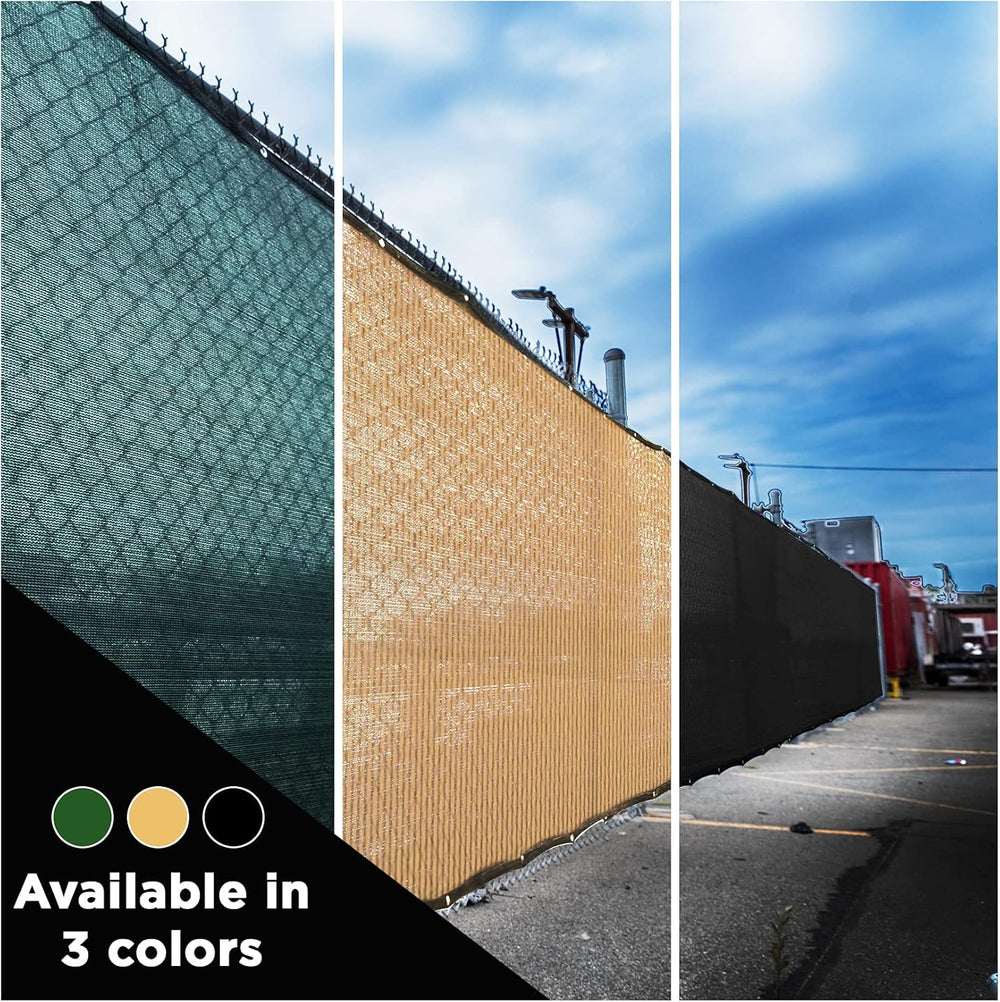 Chain Link Fence Privacy Screen 6'x100' Green, Windscreen Mesh Outdoor