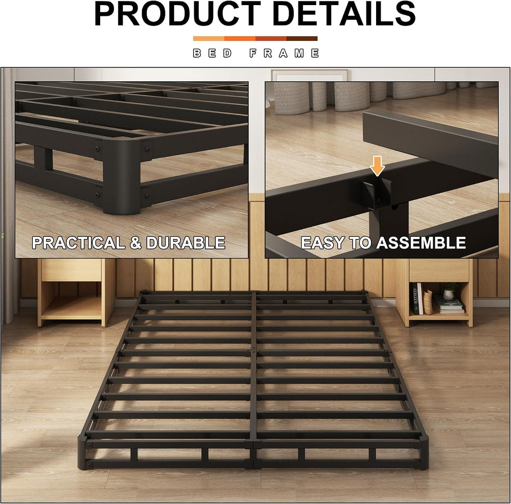 EMODA 5 Inch Box Spring Queen Size Mattress Foundation with Fabric Cover