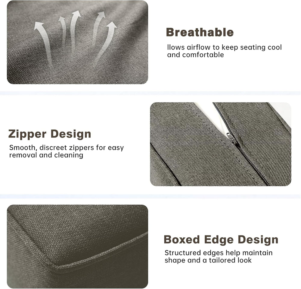 Luxury Outdoor Seat Cushion Set-22 x 24 x 6 Inch Outdoor Chair Cushions with ...