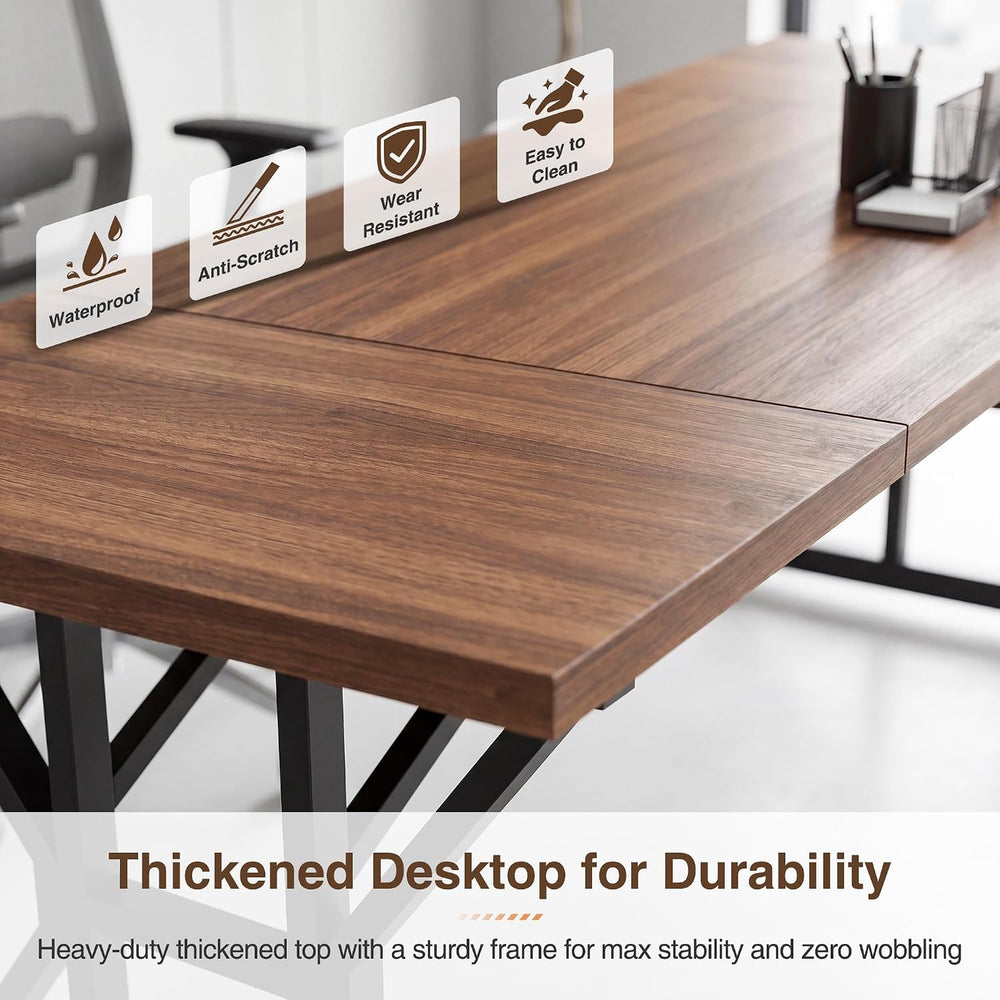 YOUDENOVA 71 Inch Executive Desk, Large Computer Office Desk Workstation with...