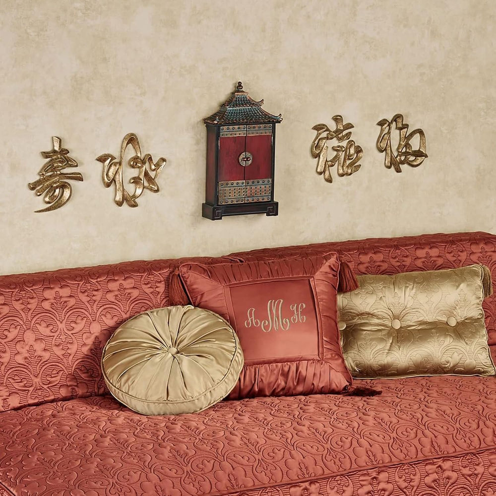 Touch of Class Oriental Pagoda Key Wall Cabinet Bronze - Oriental Furnishings...