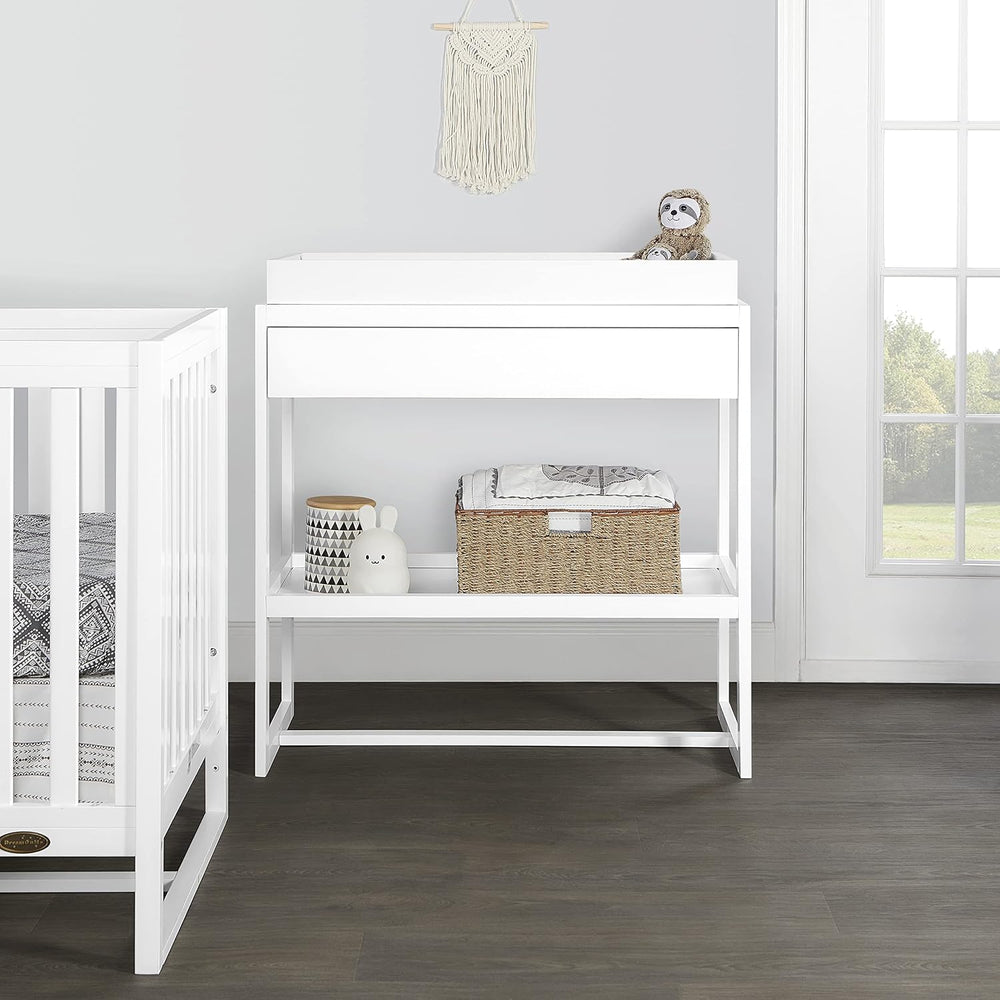 Dream On Me Arlo Changing Table with Pad & Safety Strap - White