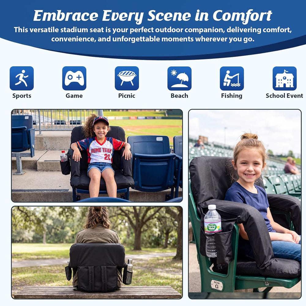 Gbekery Stadium Seats with Back Support for Bleachers