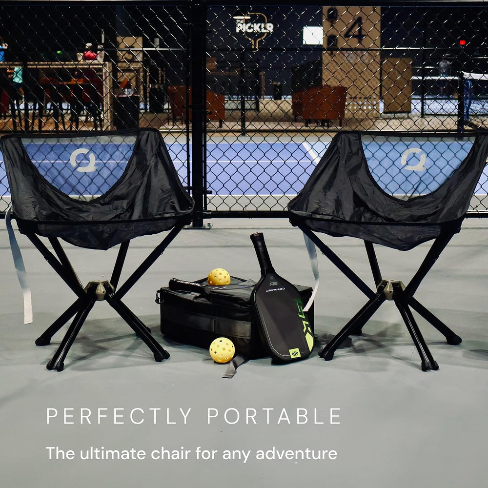 CLIQ ClassiQ Camping Chair, Lightweight Portable Folding Chair, Black