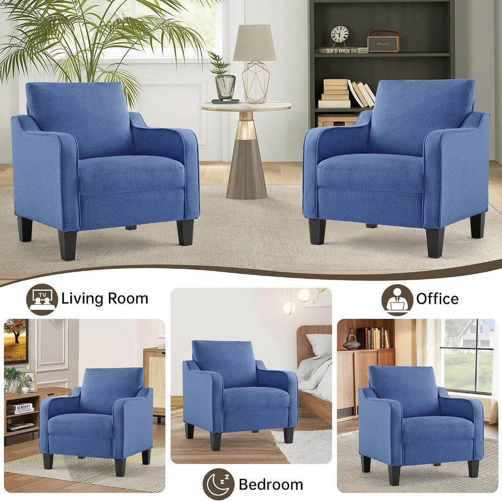 Mid-Century Modern Accent Chair, Living Room Chair, Comfy Reading Armchair, U...