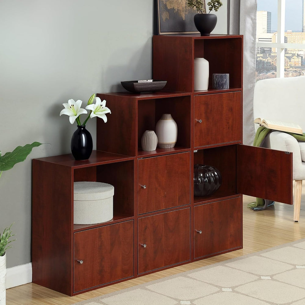 Convenience Concepts Xtra Storage 3-Door Cabinet, Cherry, 16.5"
