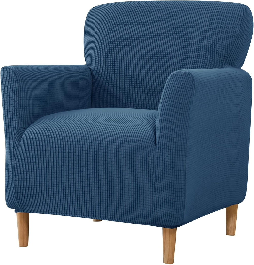 LiveGo Stretch Mid Century Modern Armchair Slipcover 1-Piece Jacquard Accent ...