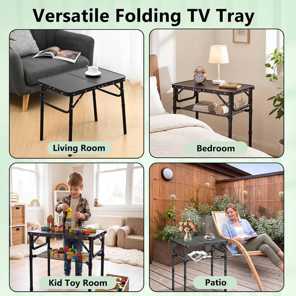 YihuiKo Folding TV Tray, Lightweight Portable Small Folding Table