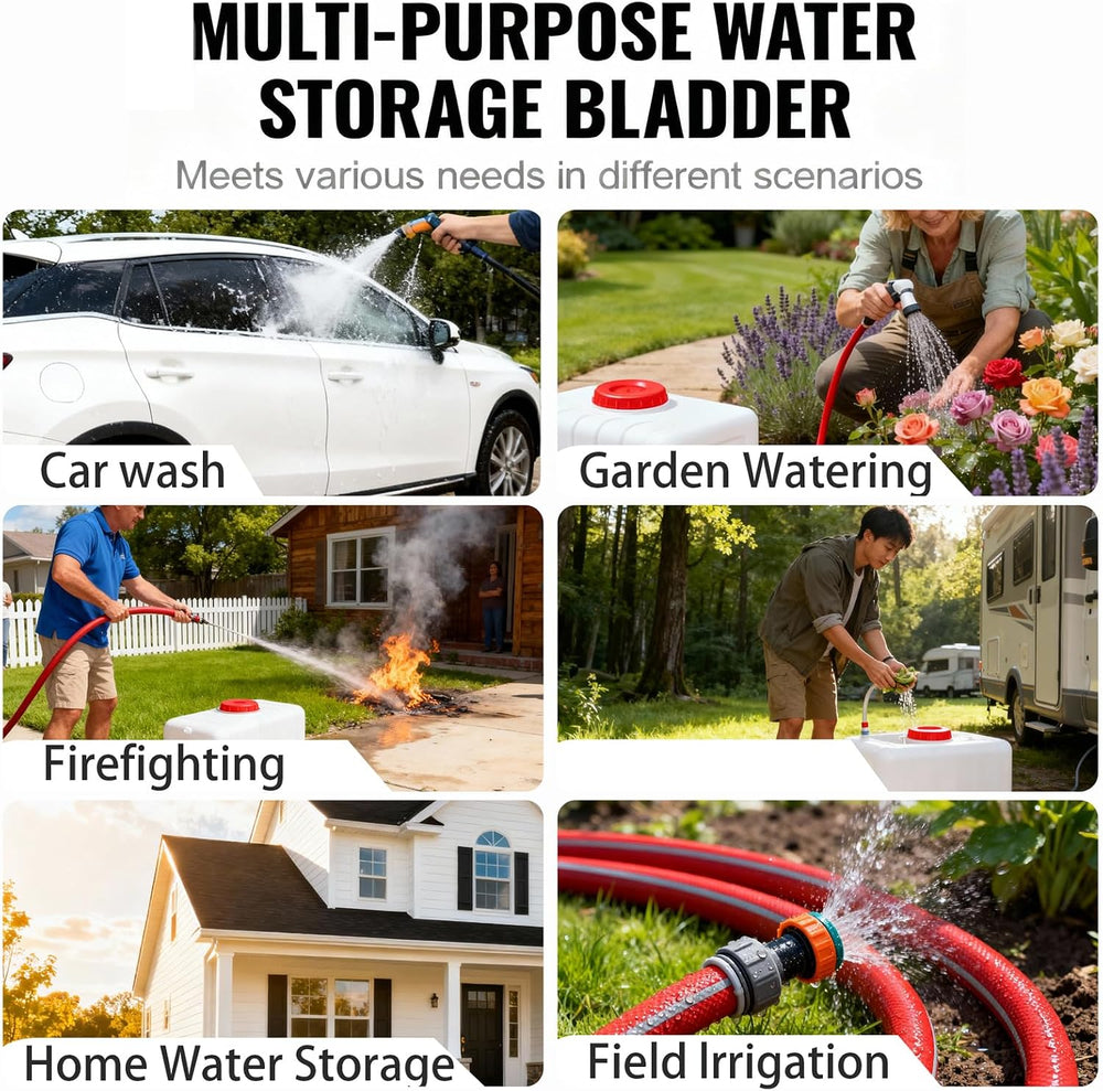 21Gallon/80L Water Storage Tank with Spigot,3m Hose and Control Vale