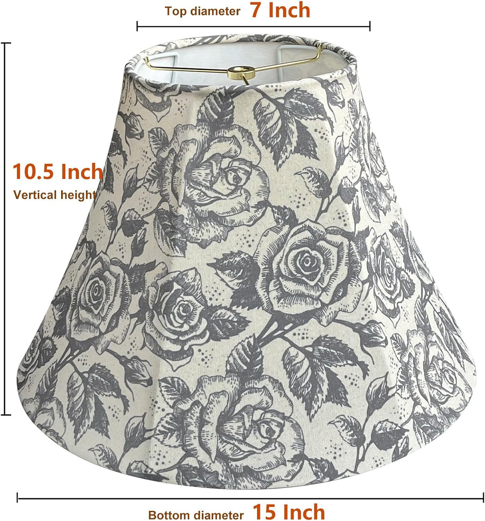Bell Printed Lamp Shades,7''Top x 15''Bottom x 10.5''...