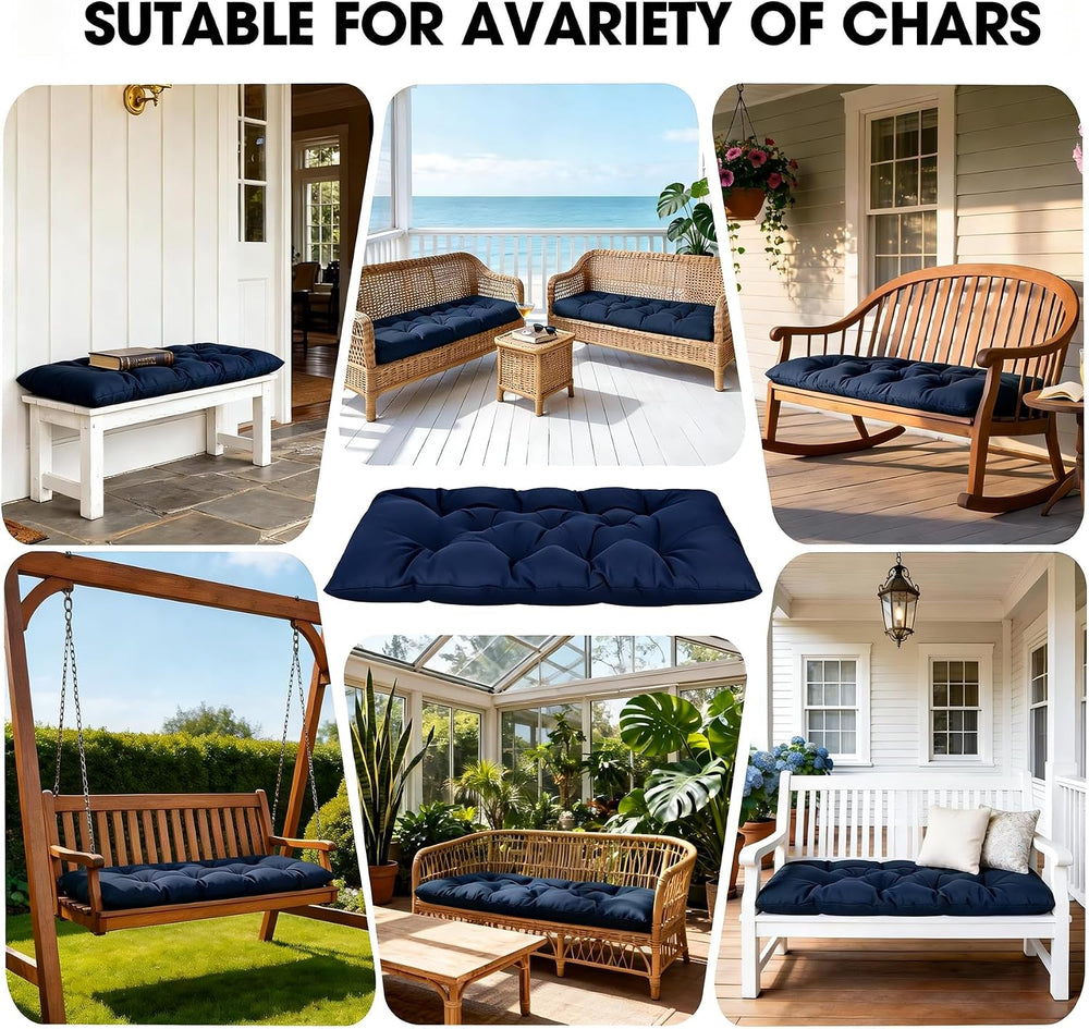 Yddsky 59 inch Waterproof Indoor/Outdoor Garden Bench Seat Cushions,Thicken P...