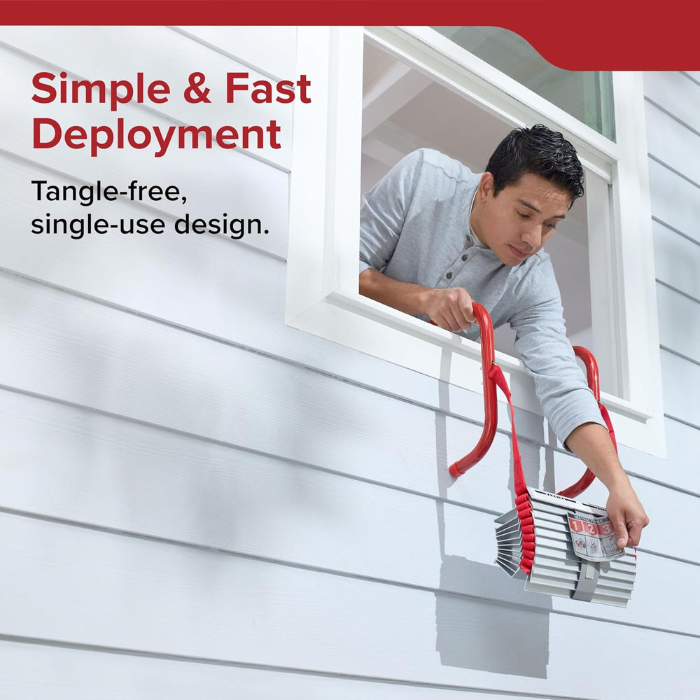 Kidde Fire Escape Ladder, 2-Story Rope Ladder, Extends to 13-Feet, Anti-Slip ...