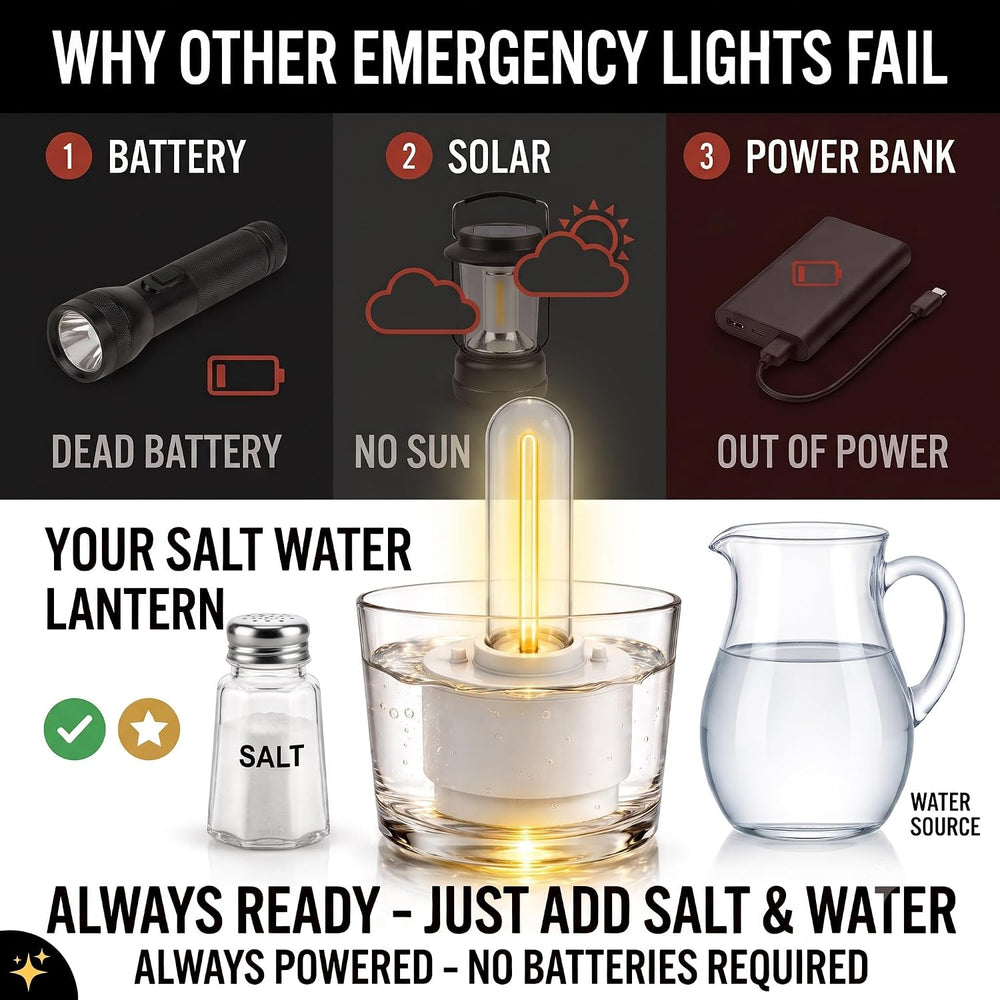 Emergency Lantern, Battery-Free Light for Power Outages, Hurricane Preparedne...
