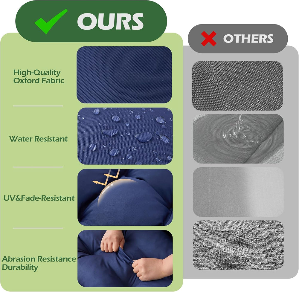 Rocking Chair Cushions, Indoor/Outdoor Adirondack Chair Cushion, Waterproof a...
