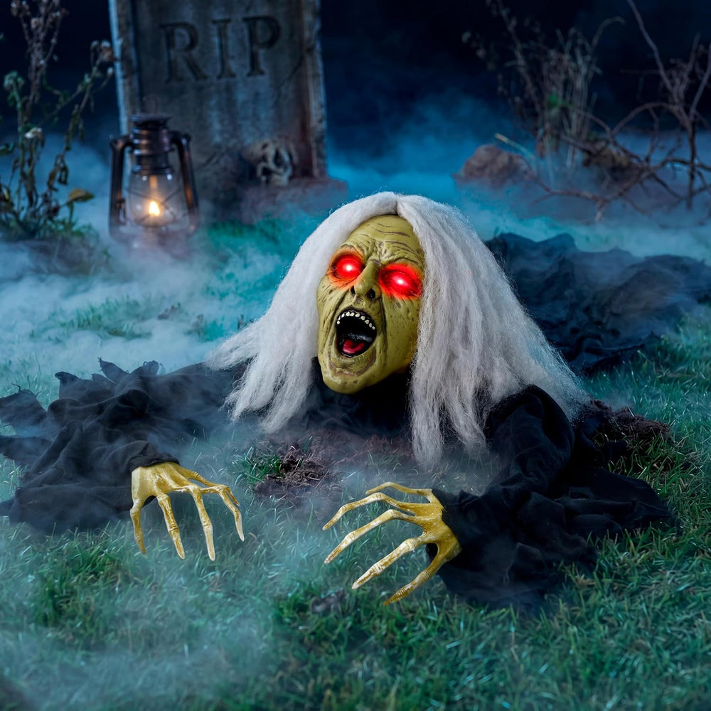 JOYIN Zombie Halloween Decoration Outdoor Witch Groundbreaker Halloween Grave...