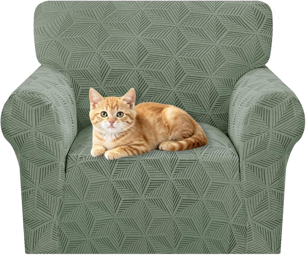ZNSAYOTX Stretch Chair Cover, 1 Piece Couch Covers for 1 Seat Sofa, Jacquard ...