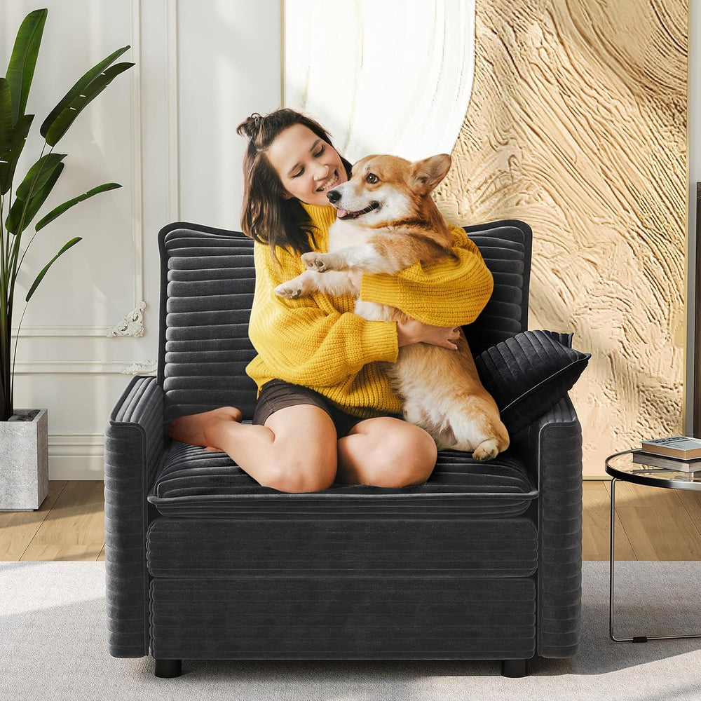 Vesgantti 40" Single Seat Sofa, Deep Seat Armchair Cloud Couch, Gray