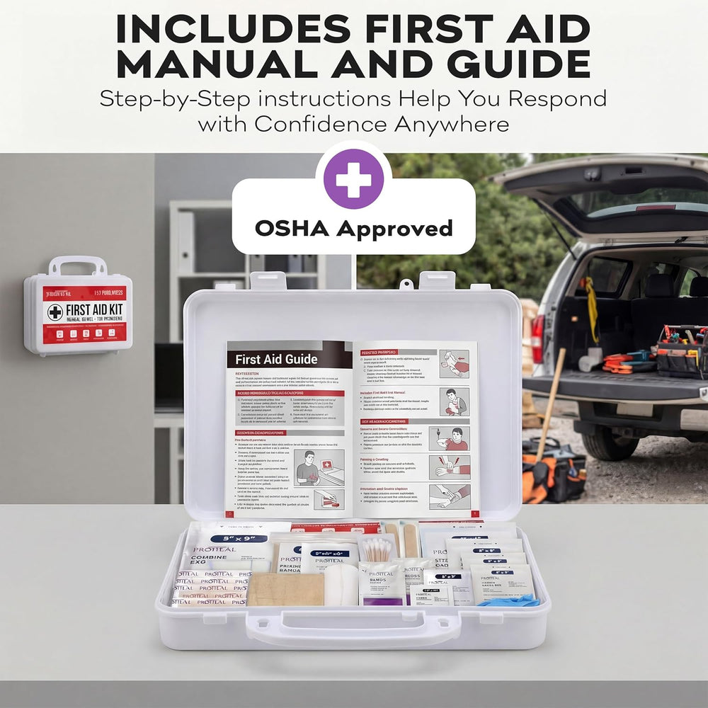 OSHA Compliant First Aid Kit for Car, Home & Business - 10 Person, Type I...