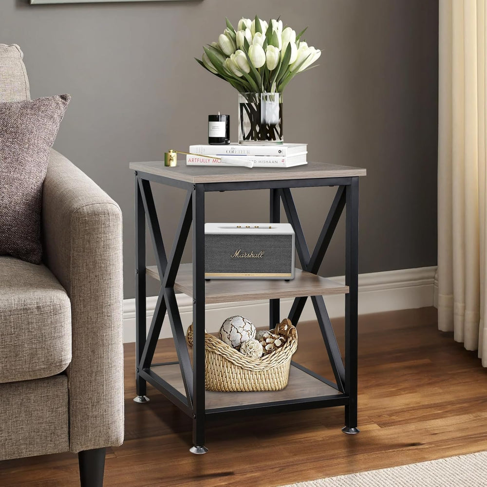 End Tables Living Room Set of 2, 16" D x 16" W x 24" H, Indoor...