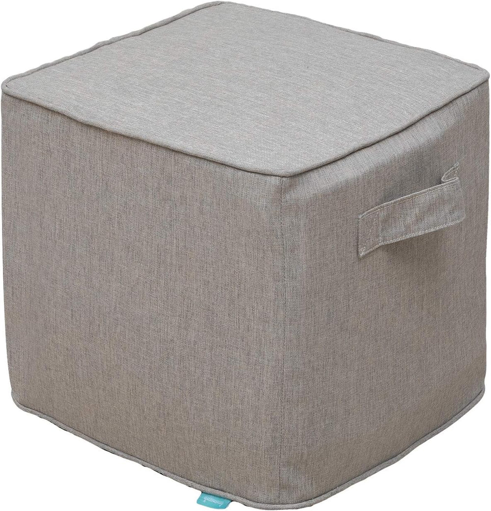 QILLOWAY Inflatable Outdoor Ottoman for Patio, Water Resistant Pouf Cube 16&q...