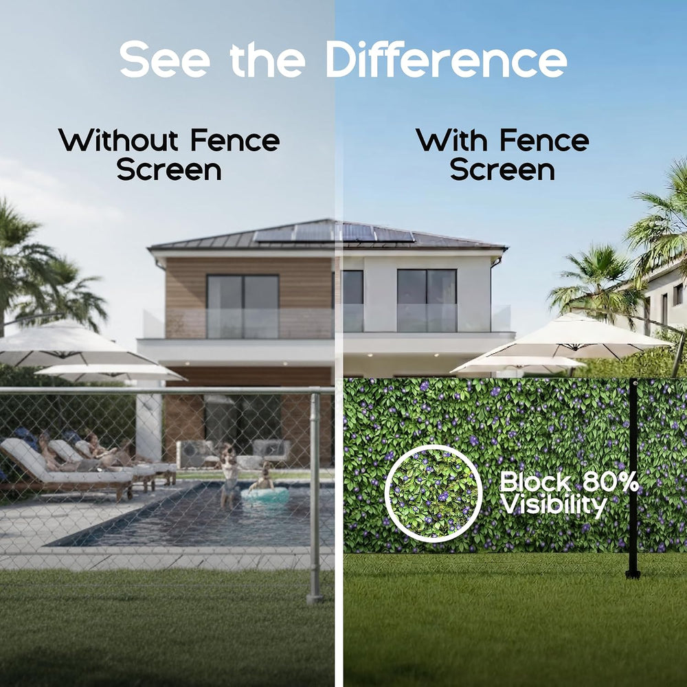 FenceScreen 211 Series Scenic Designer Fence Screen (Morning Glory Purple)