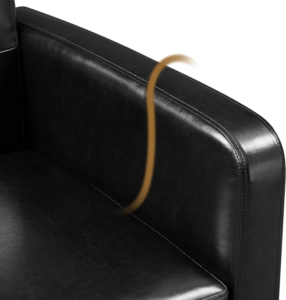 Yaheetech Mid Century Accent Chairs Set of 2 Living Room Chairs Black
