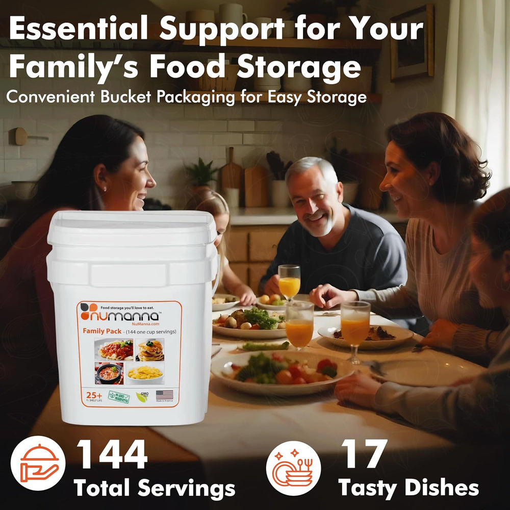 Numanna Family Pack Bucket 5,184 Servings 36-Months Emergency Meal Kit | Easy...