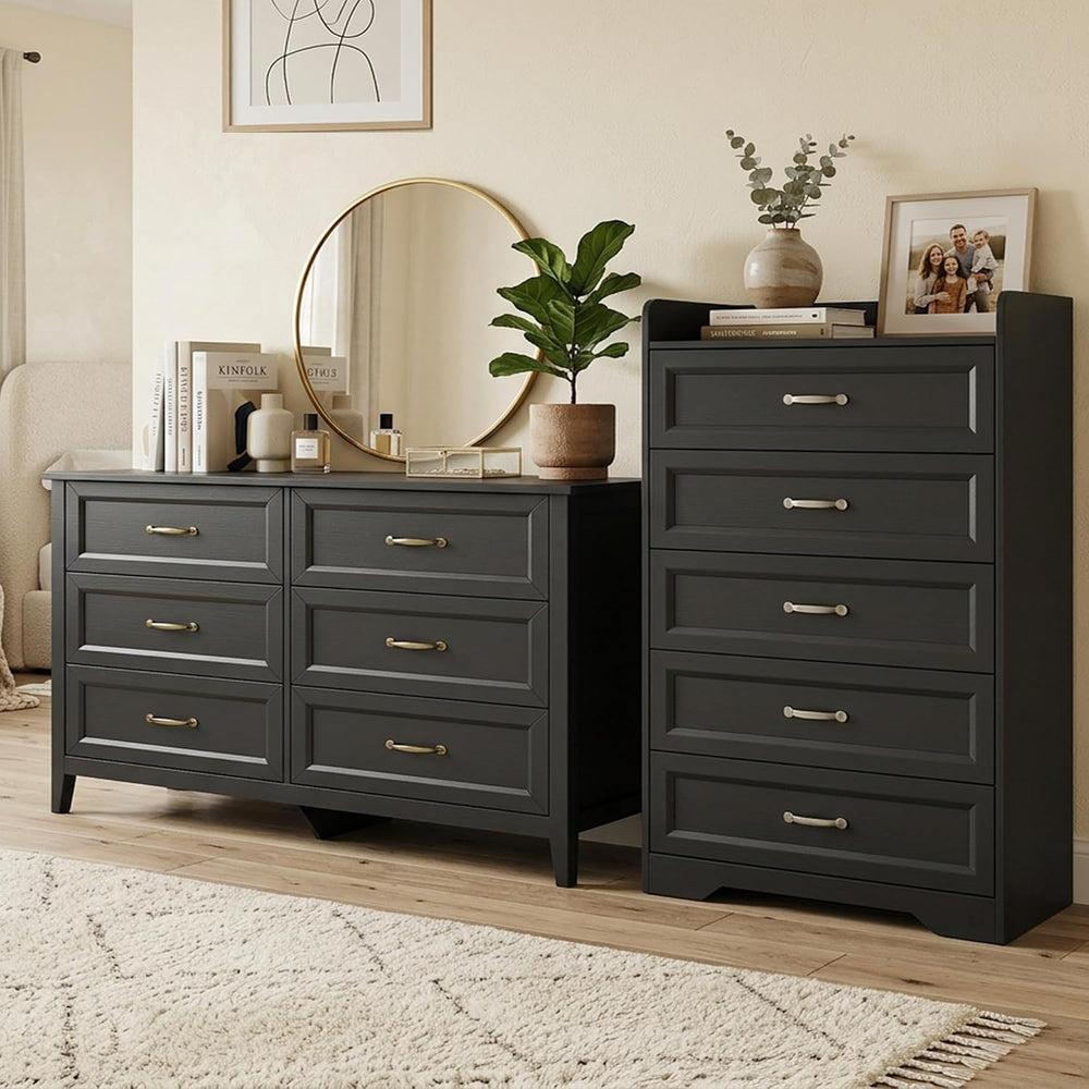 Gizoon 2-Piece Bedroom Furniture Set, 2-PC Dresser Set for Bedroom, Includes ...