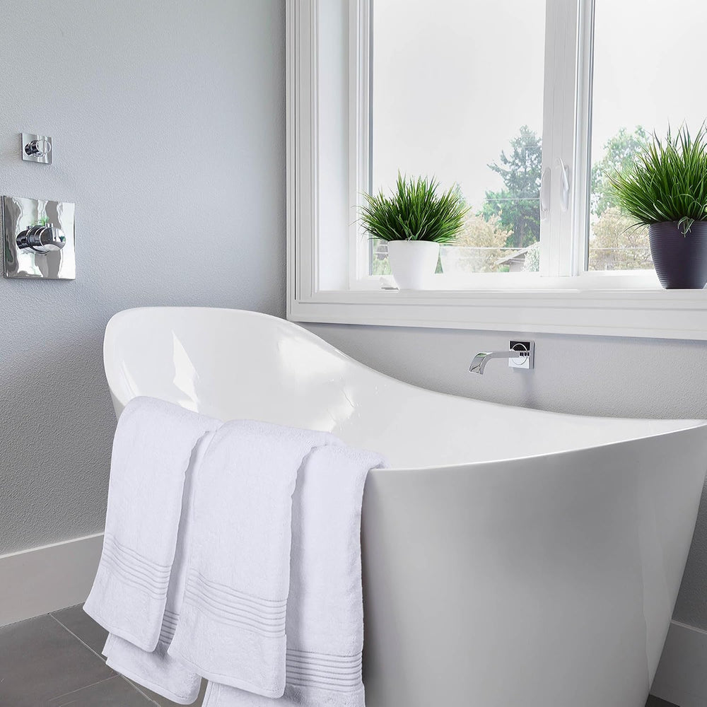 Utopia Towels Luxurious Bath Towels Set, 27x54 in, 4 Pack, Soft, White