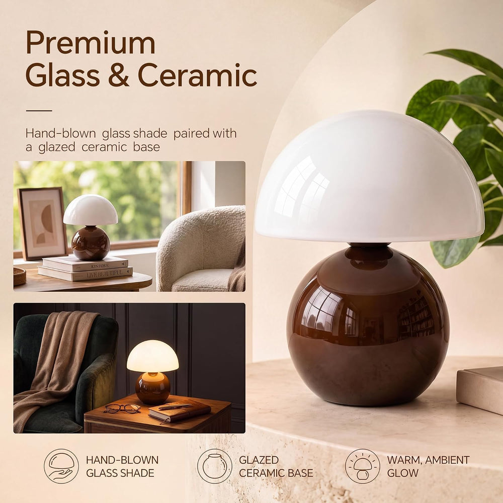 Dawnwake Mushroom Lamp Table Lamp for Bedroom-Small Desk Table Lamps,Coffee