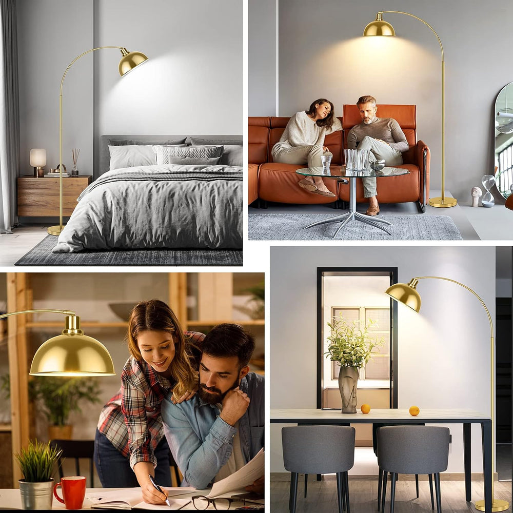 Arc Floor Lamps for Living Room, Modern Tall Standing Lamp Remote Control,Ste...