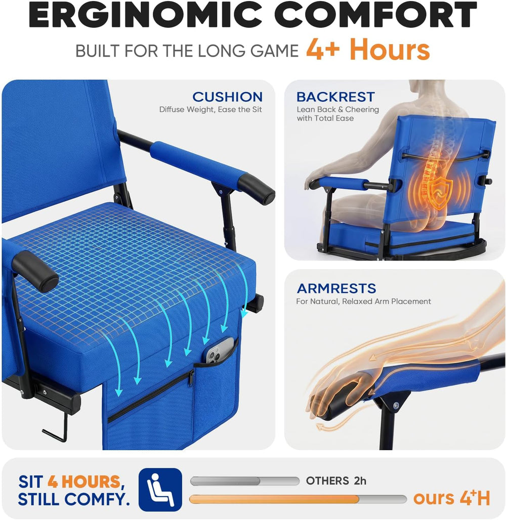 Sekey Stadium Seats with Back Support & Armrests