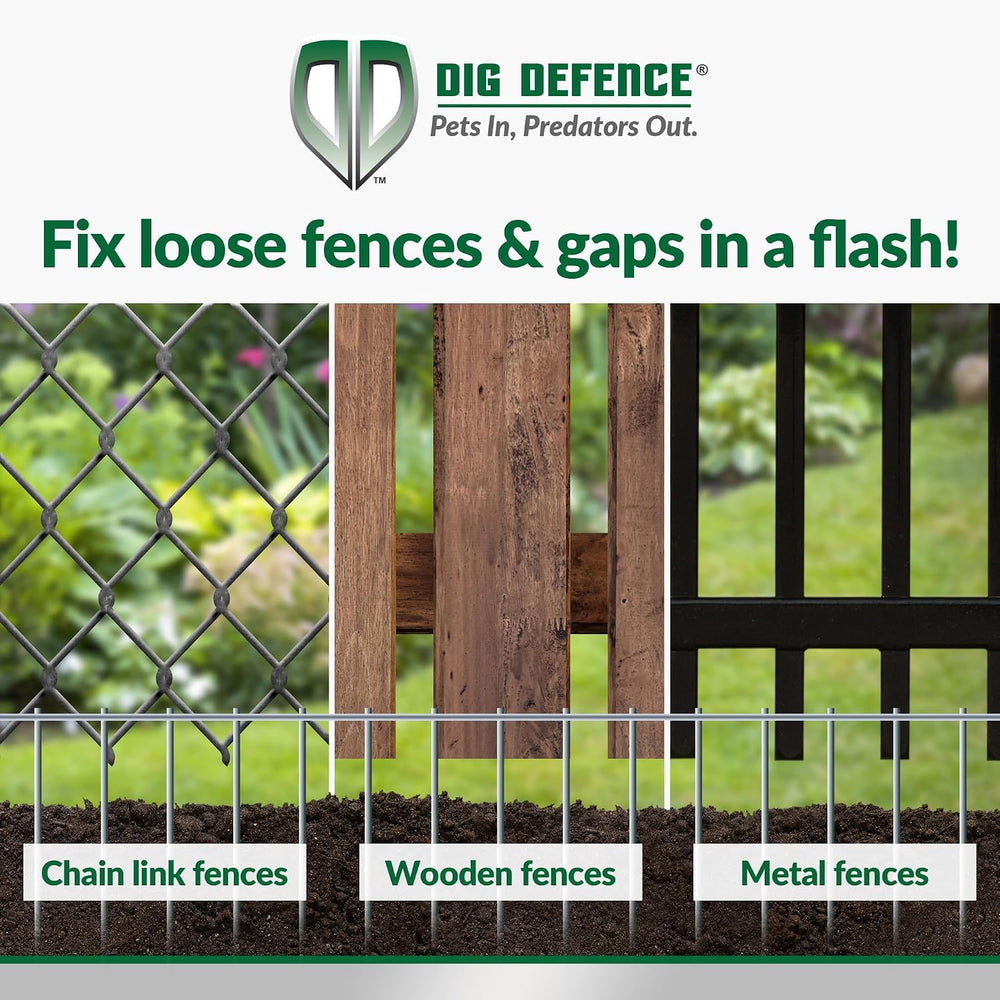 Dig Defence Original Animal Barrier Garden Fence - Small/Medium, 10 Pack