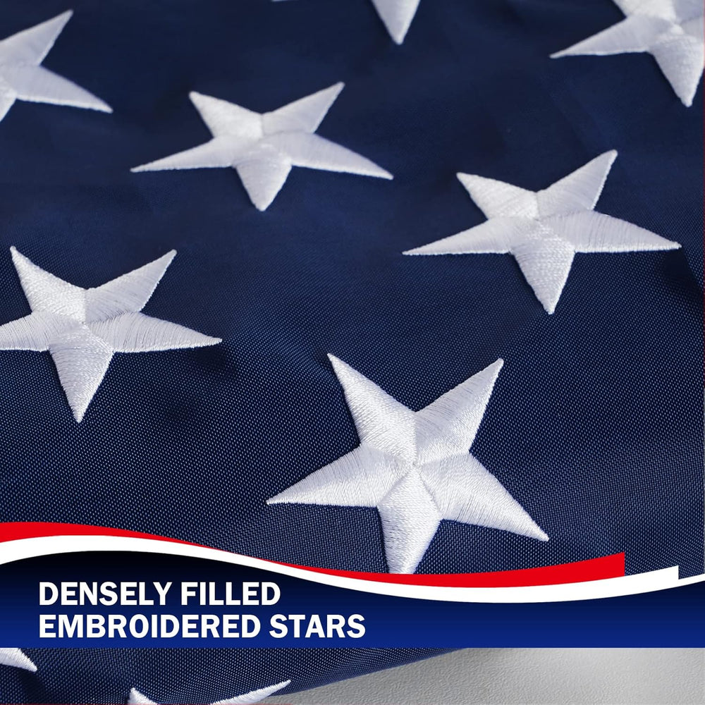 Homissor American Flag 8x12 Heavy Duty Outdoor Embroidered Stars Large USA US...