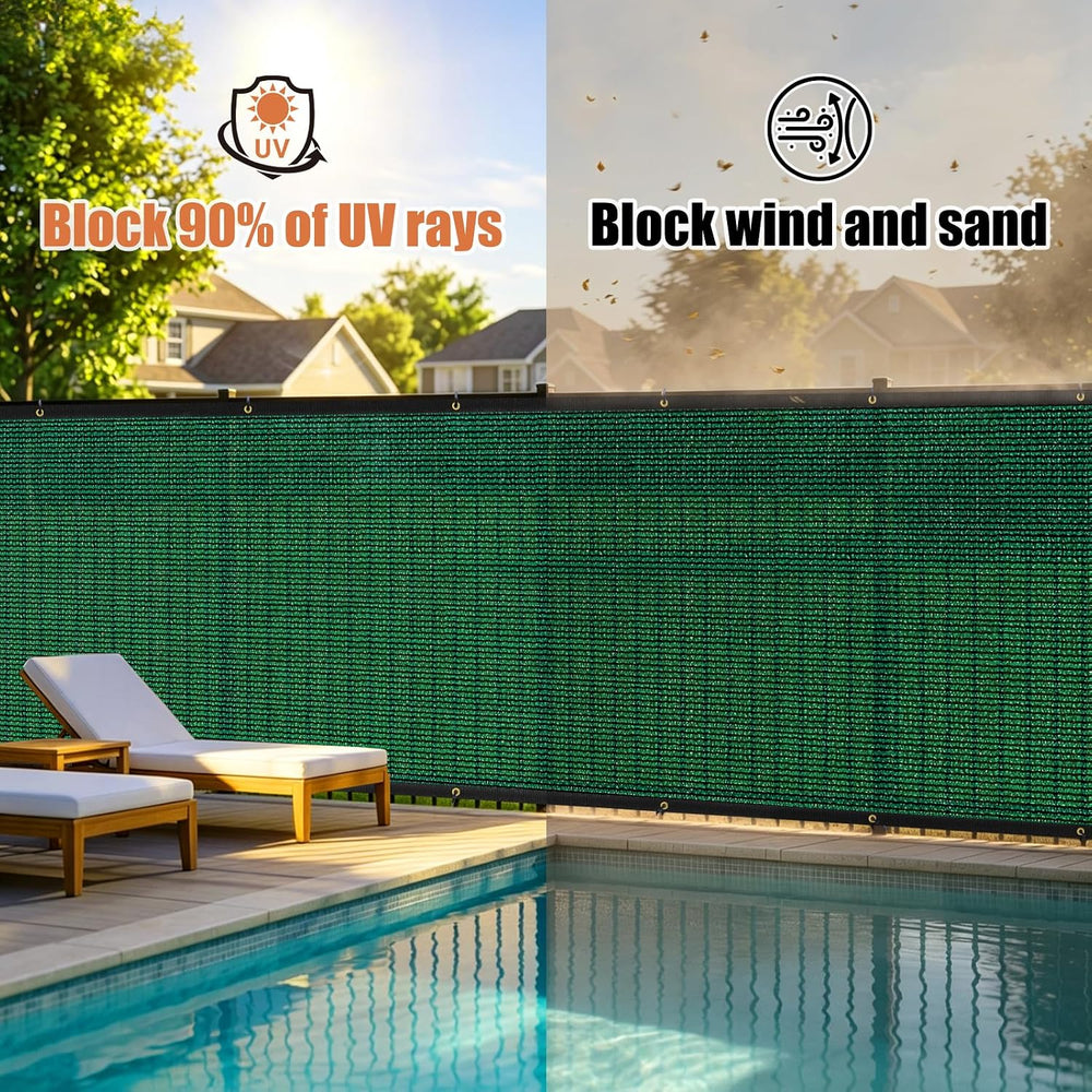 KANAGAWA Privacy Screen Fence 6 x 25ft, 90% Blockage Screen, Dark Green