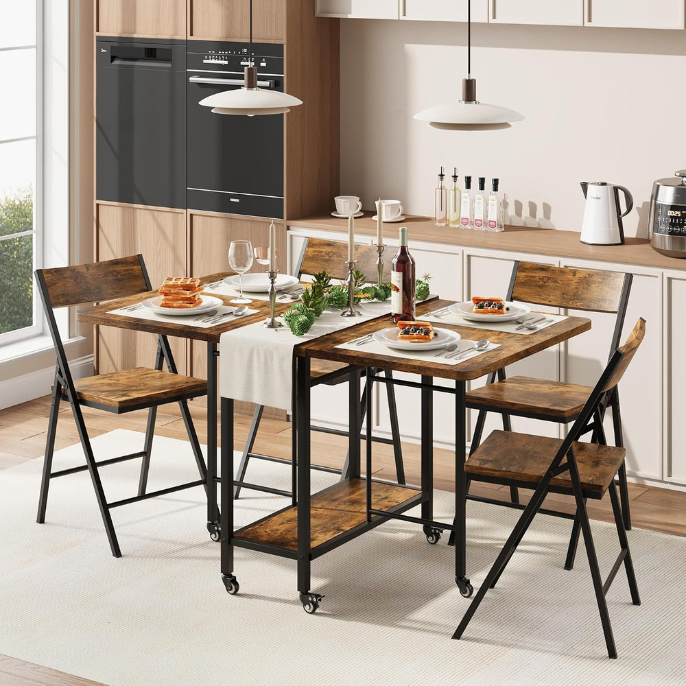 Garvee 5-Piece Dining Table Set, Dining Table Set for 4 with Chairs