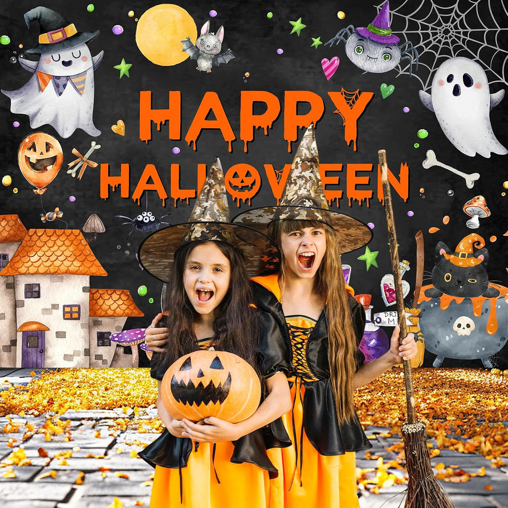 Avezano Happy Halloween Backdrop Halloween Party Decorations