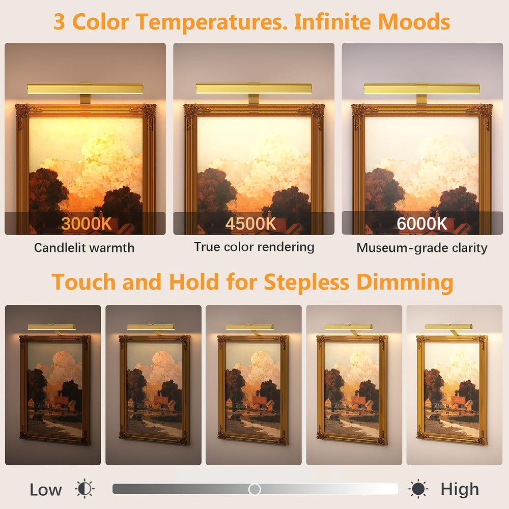 Innovative Insert-Type Picture Light, No-Drill Magnetic Mount